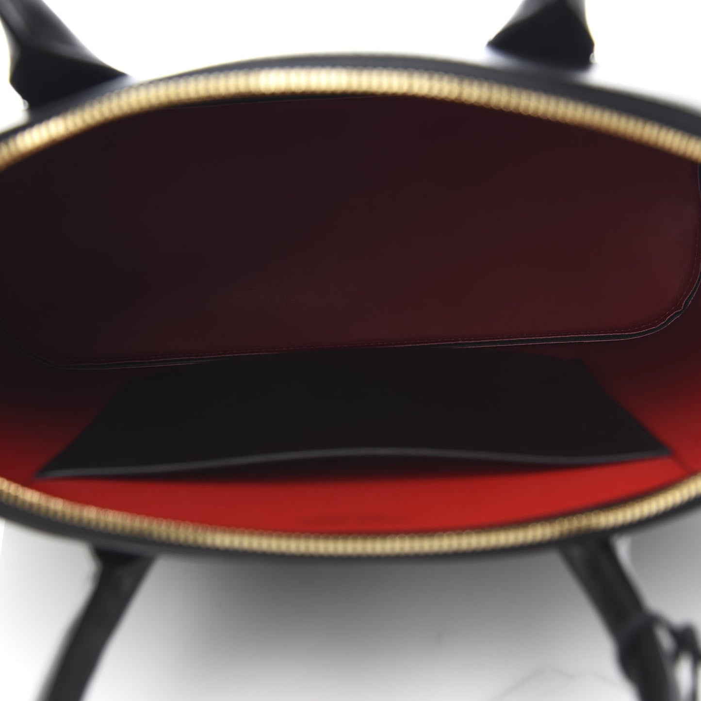 Calfskin Top Handle Rounded Bag Black Flamma