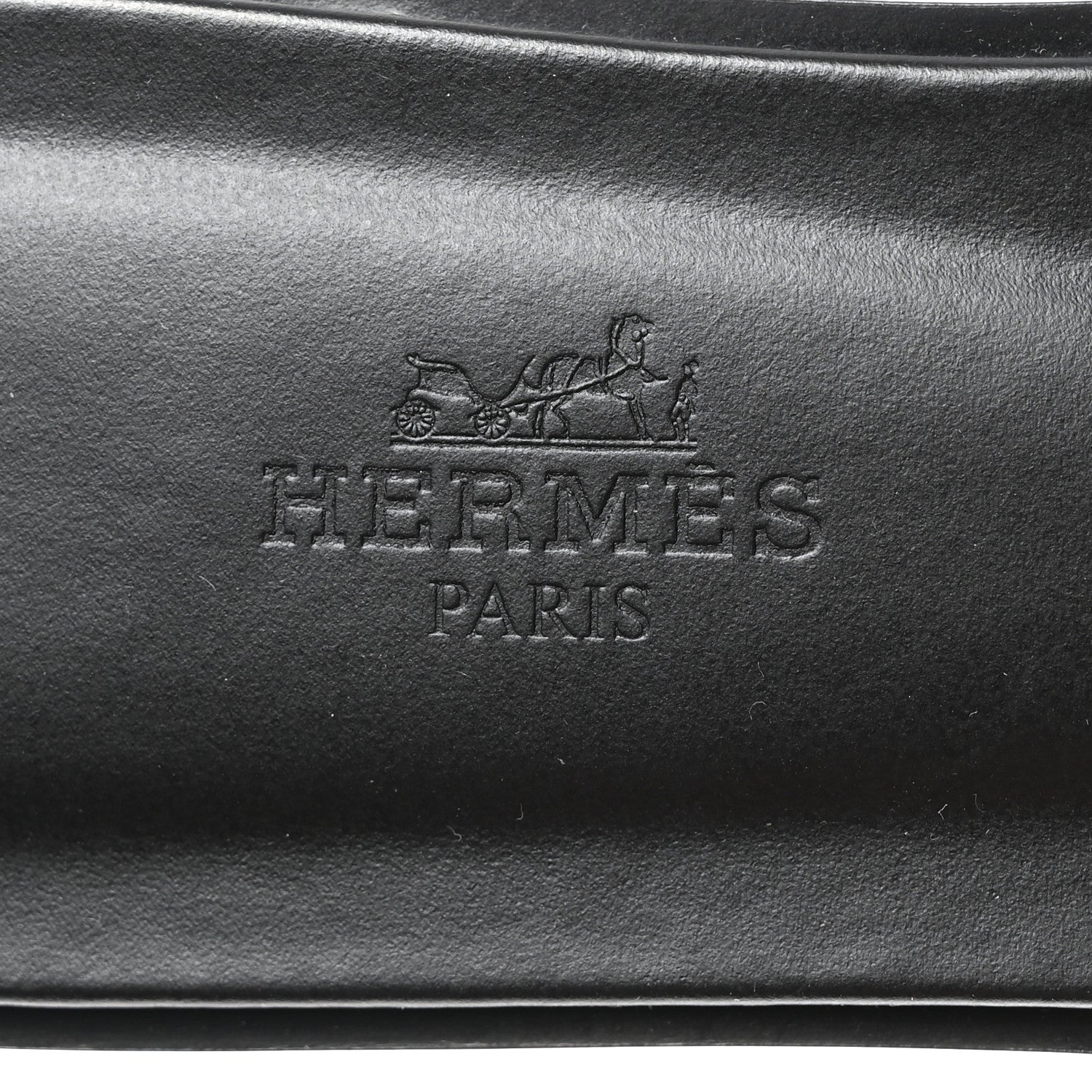 Hermes Box Calfskin Oran Sandals 36 Black 6 of 9