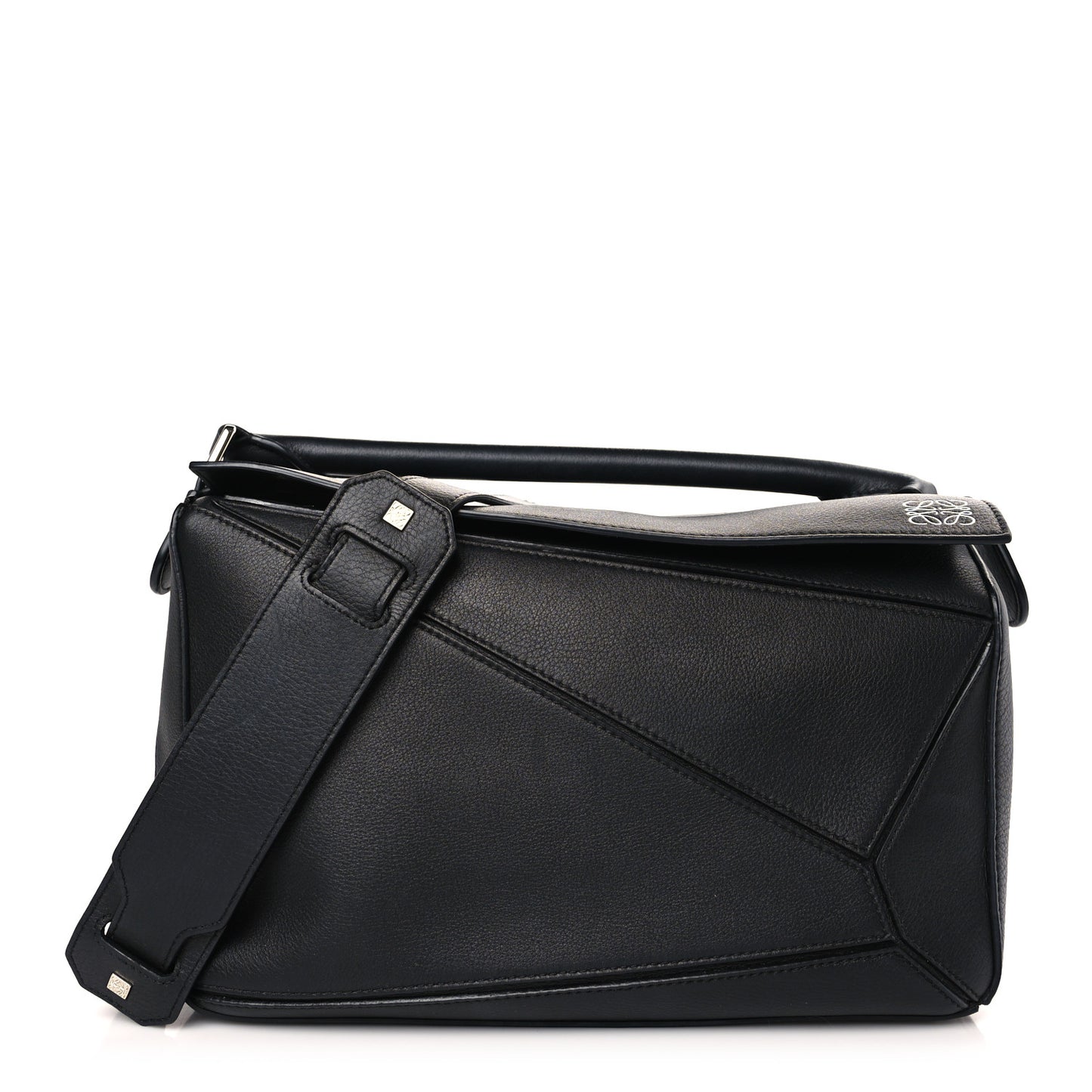 Calfskin Medium Puzzle Bag Black