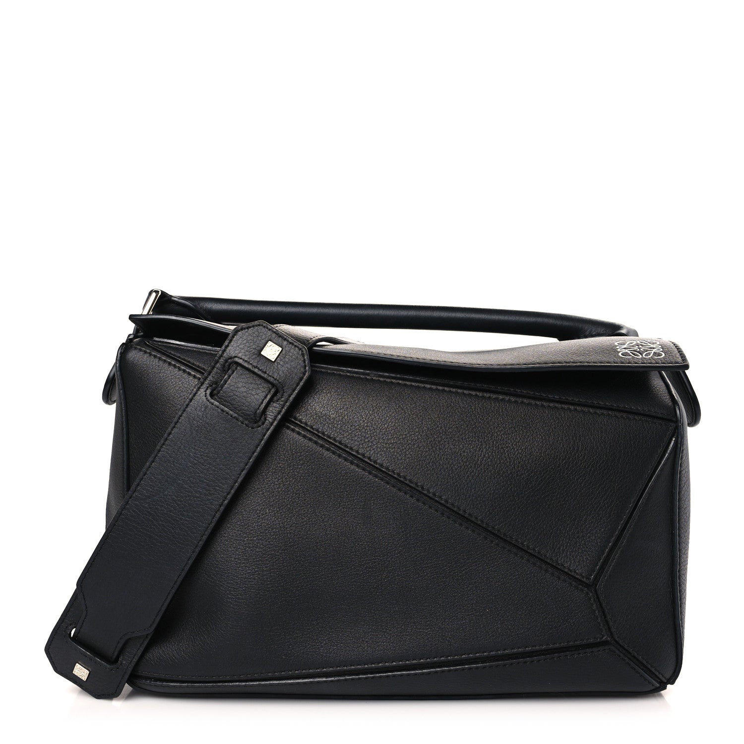 Loewe Calfskin Medium Puzzle Bag Black 1 of 8