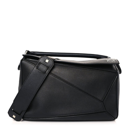 Loewe Calfskin Medium Puzzle Bag Black 1 of 8