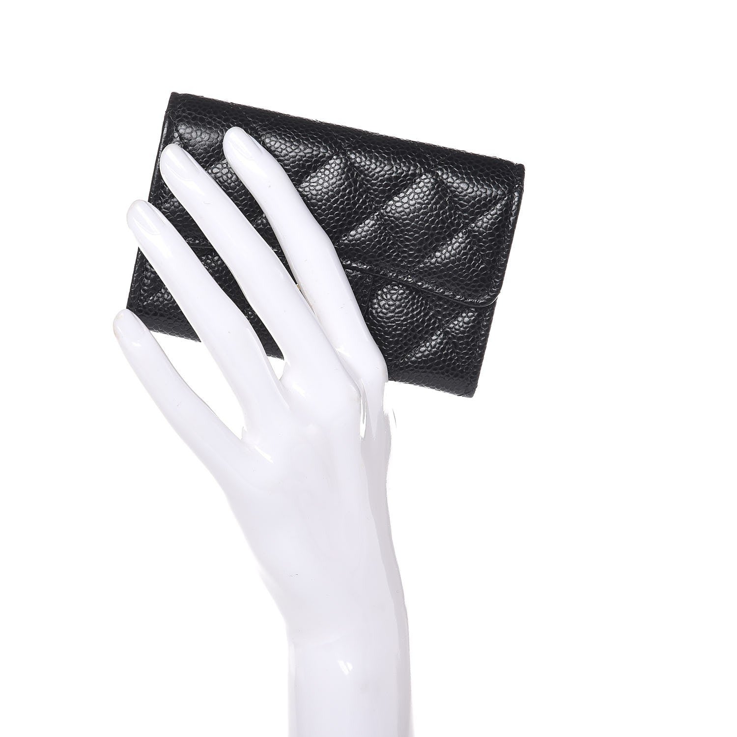 Chanel Caviar Quilted Flap Card Holder Black 2 of 9