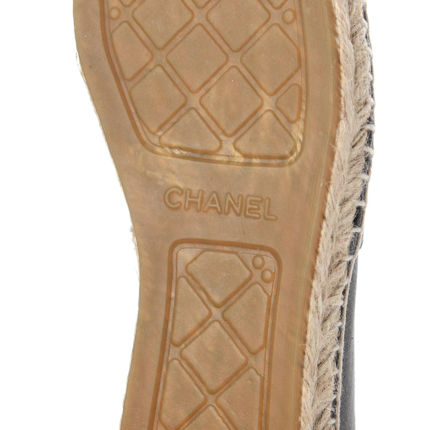 Chanel Canvas Grosgrain CC Espadrilles 39 Grey Black 6 of 12