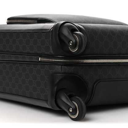 Gucci GG Supreme Monogram Four Wheel Suitcase Black Grey 8 of 12