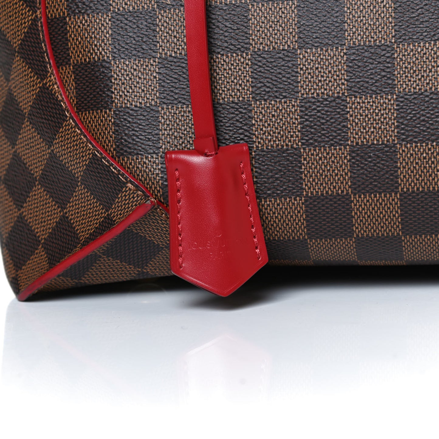 Damier Ebene Caissa Tote MM Cherry