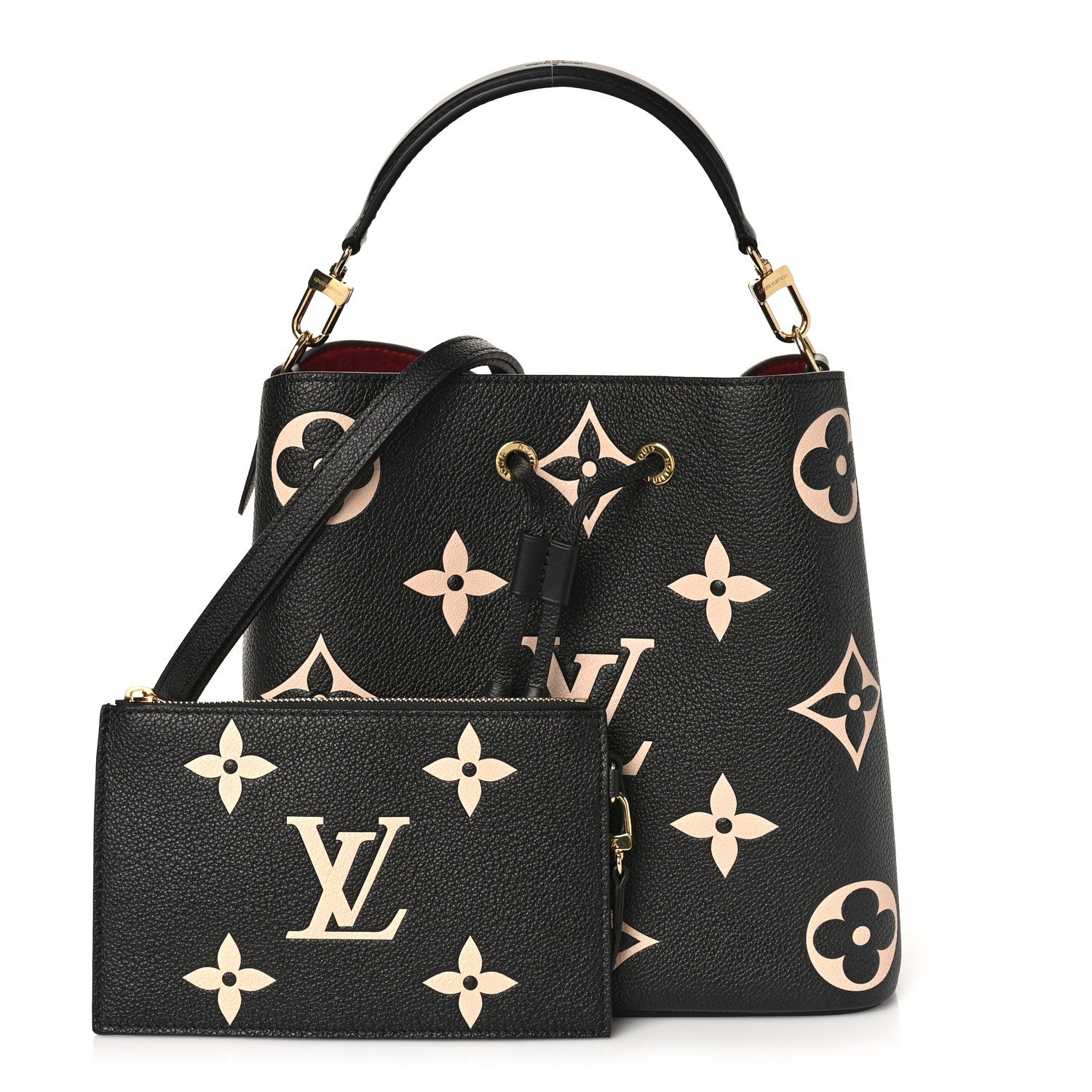Louis Vuitton Empreinte Monogram Giant Neonoe MM Black Beige 1 of 10