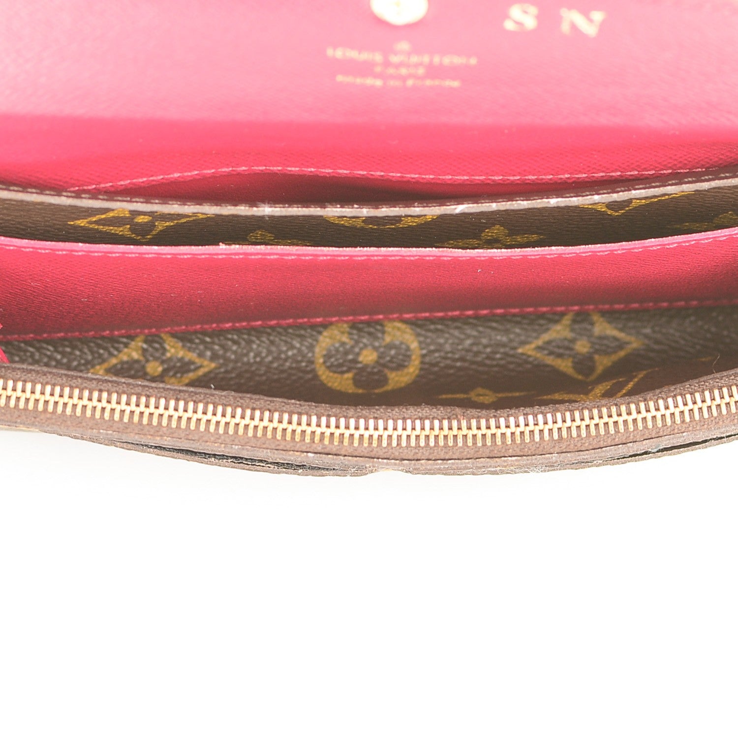 Louis Vuitton Monogram Emilie Wallet Fuchsia 5 of 7