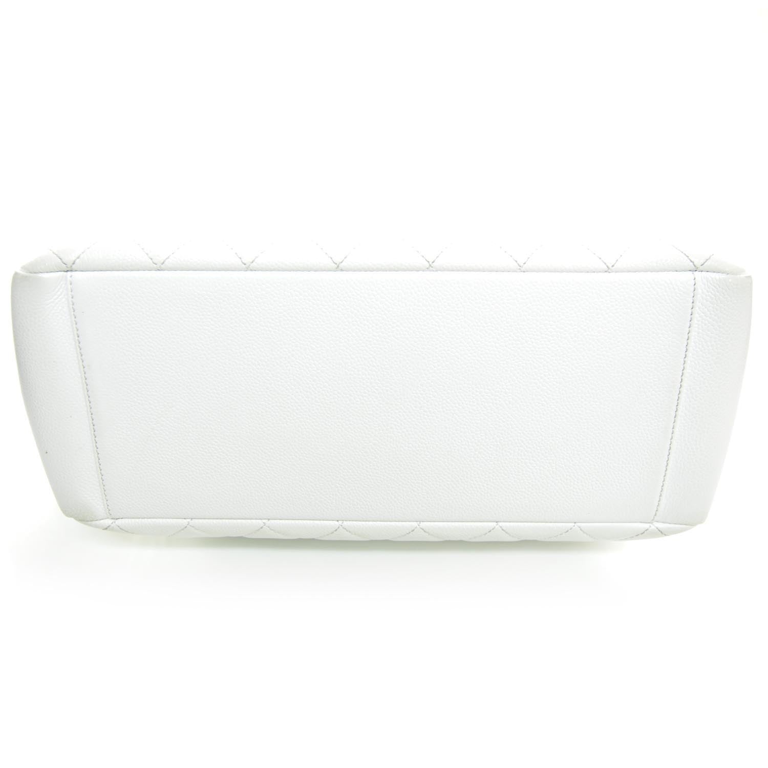 Chanel Caviar Grand Shopping Tote GST White 3 of 10