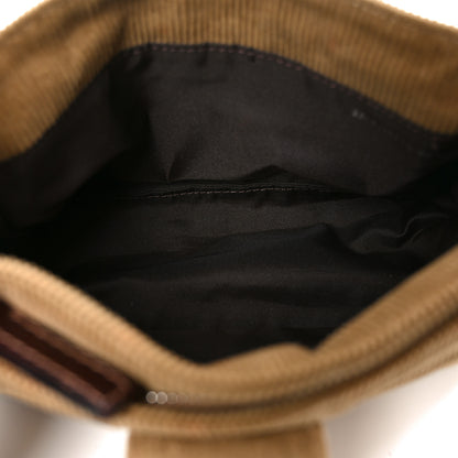 Fendi Corduroy Baguette Small Shoulder Bag Beige 5 of 10
