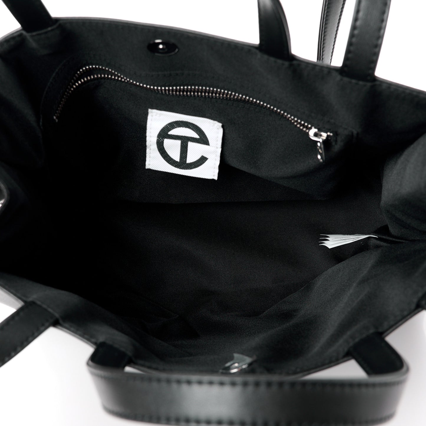 Vegan Leather Medium Shopping Bag Black