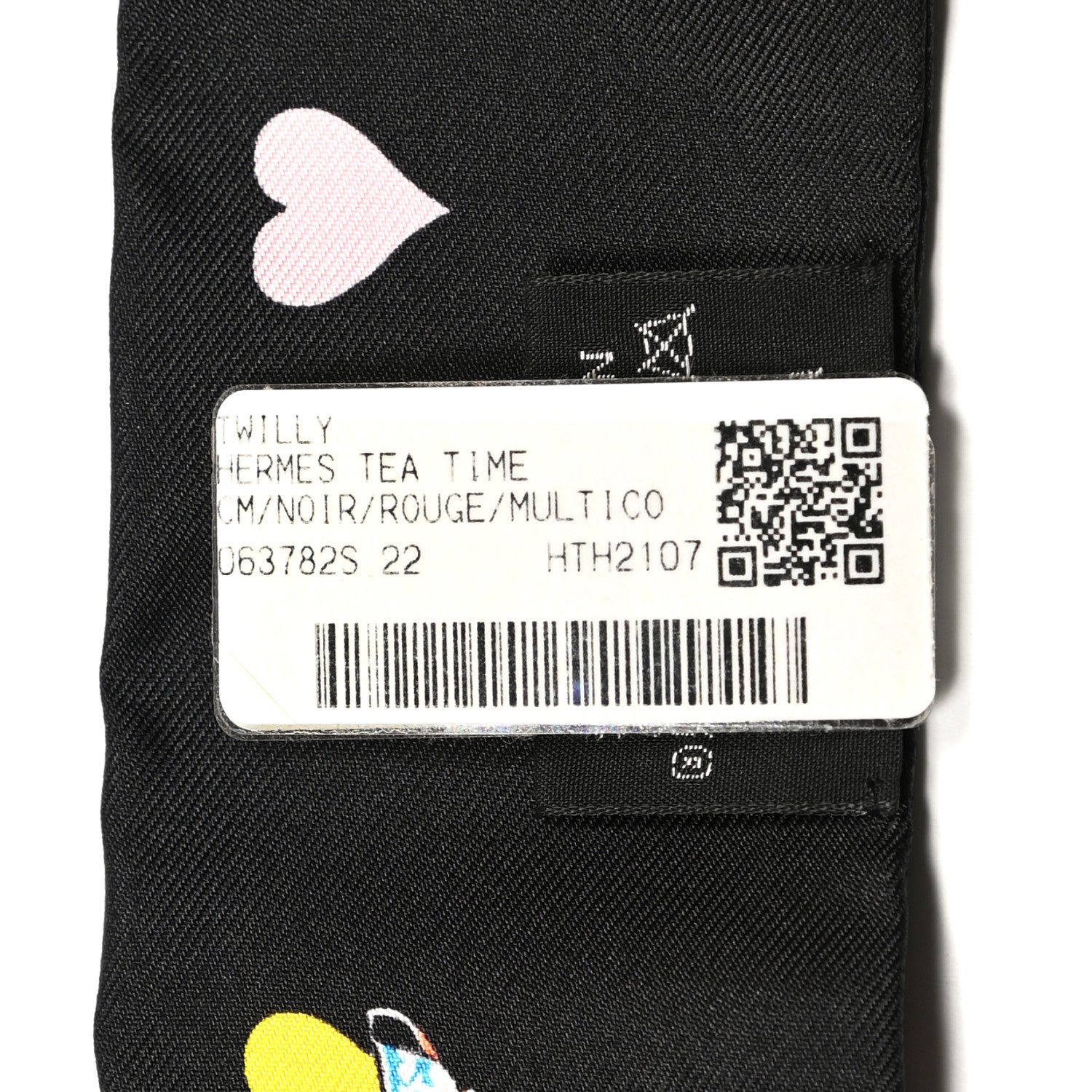 Hermes Silk Tea Time Twilly Black Rouge Multicolor 4 of 4
