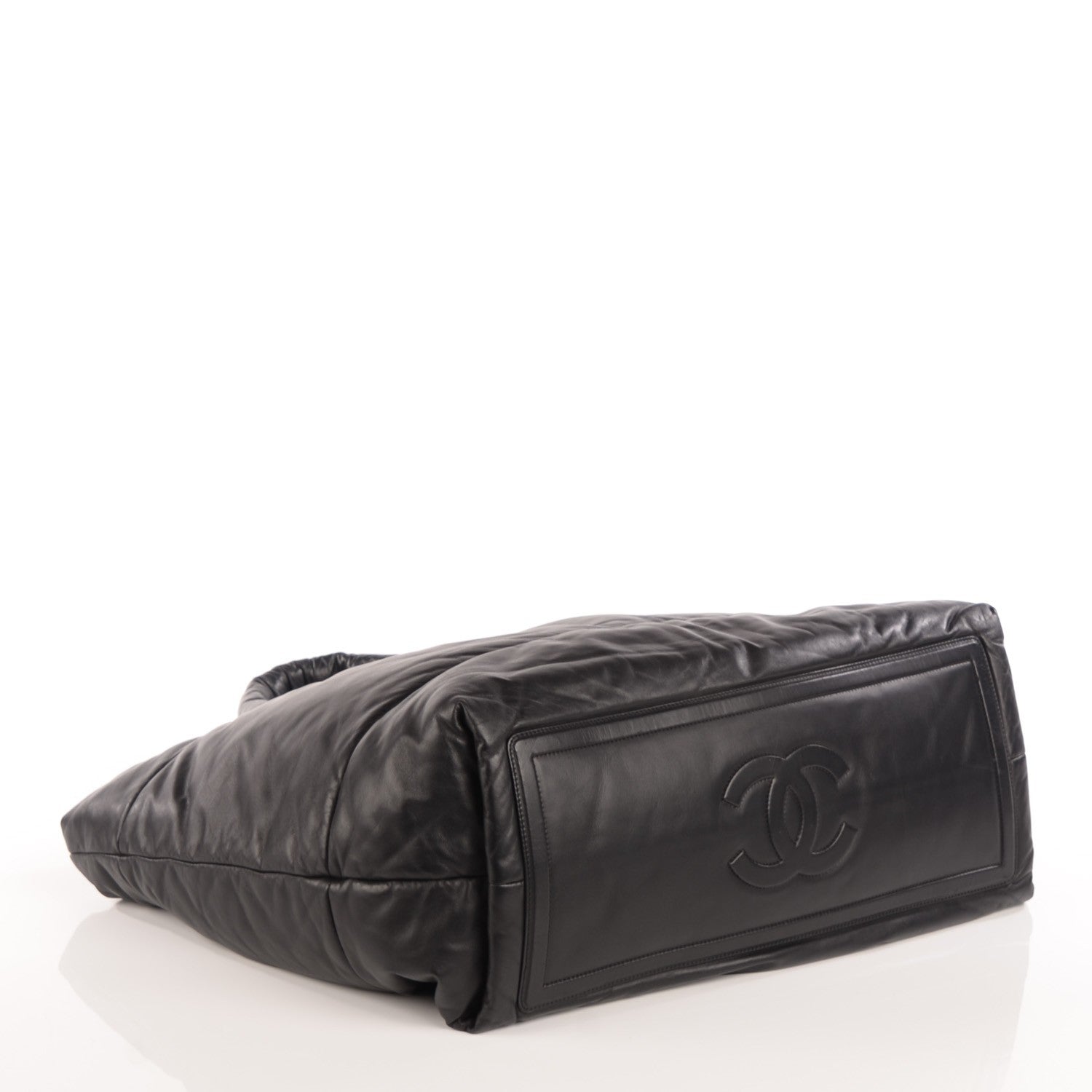 Chanel Lambskin Quilted Extra Large Coco Cocoon Reversible Tote Black 11 of 15