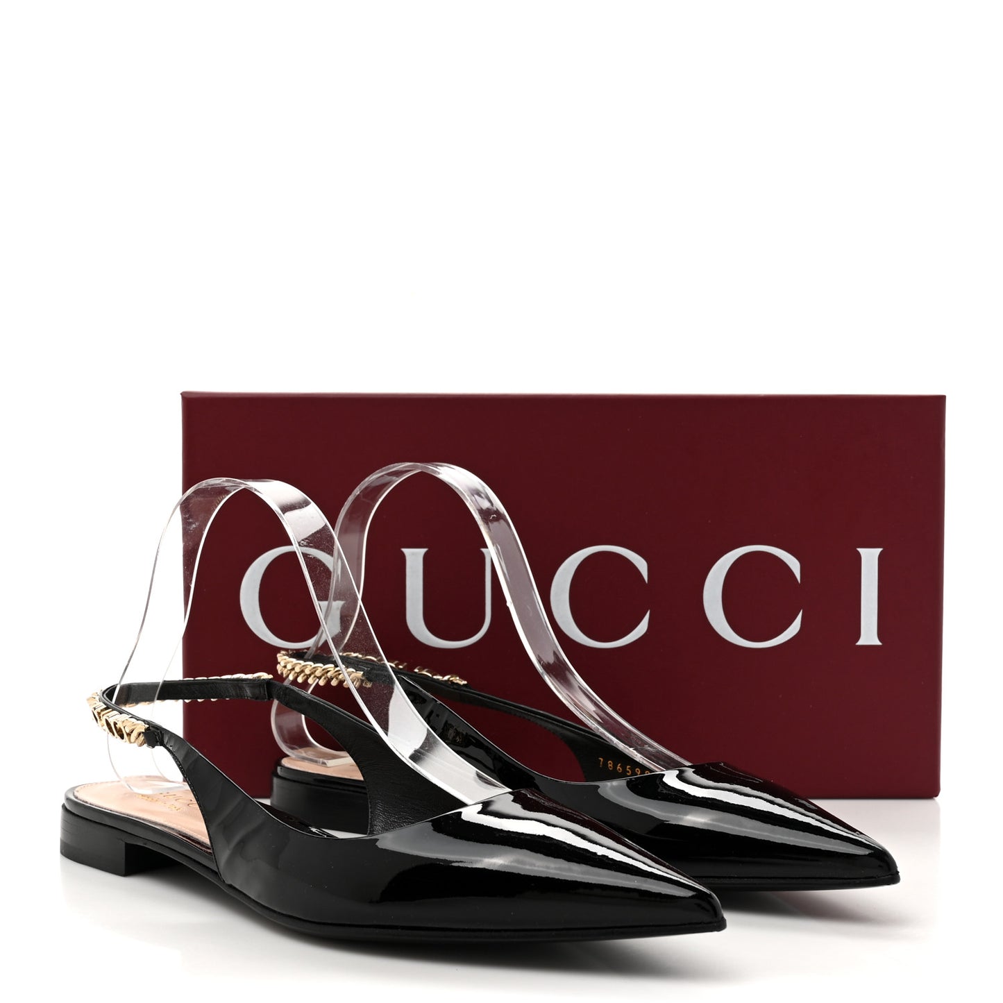 Patent Signoria Ballet Slingback Ballet Flat 38.5 Black