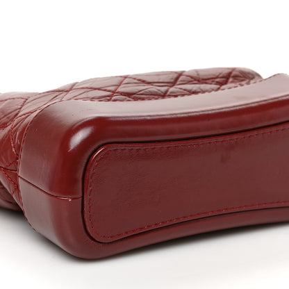 Chanel Aged Calfskin Quilted Small Gabrielle Hobo Burgundy 8 of 9