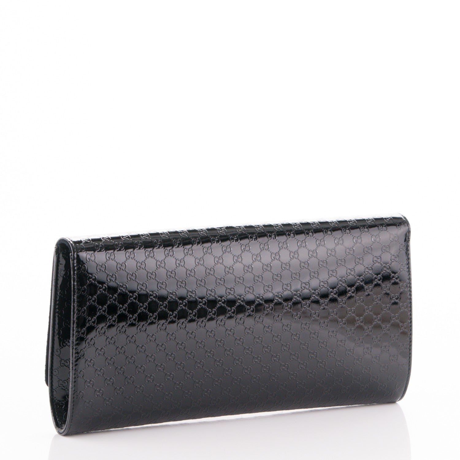 Gucci Patent Microguccissima Medium Broadway Clutch Black 3 of 7