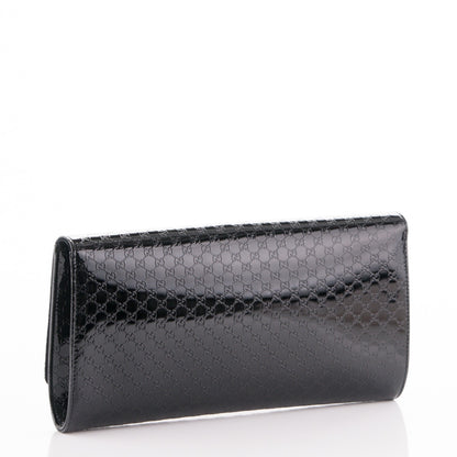 Gucci Patent Microguccissima Medium Broadway Clutch Black 3 of 7
