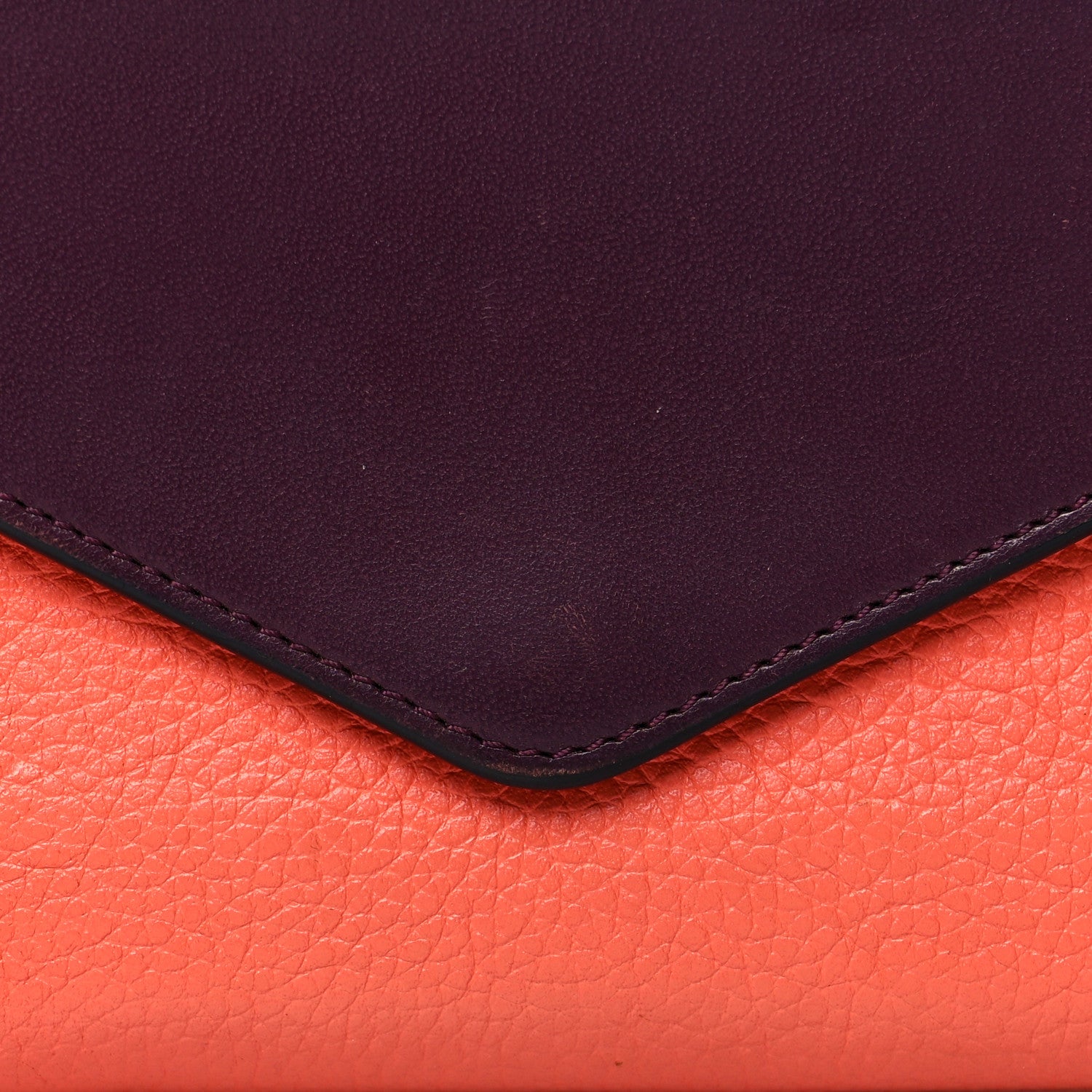 Chloe Calfskin Flap Long Wallet Orange Fizz Burgundy 9 of 12