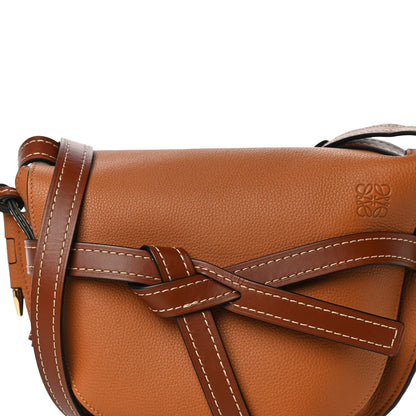 Loewe Grained Calfskin Small Gate Crossbody Bag Caramel Pecan 7 of 10