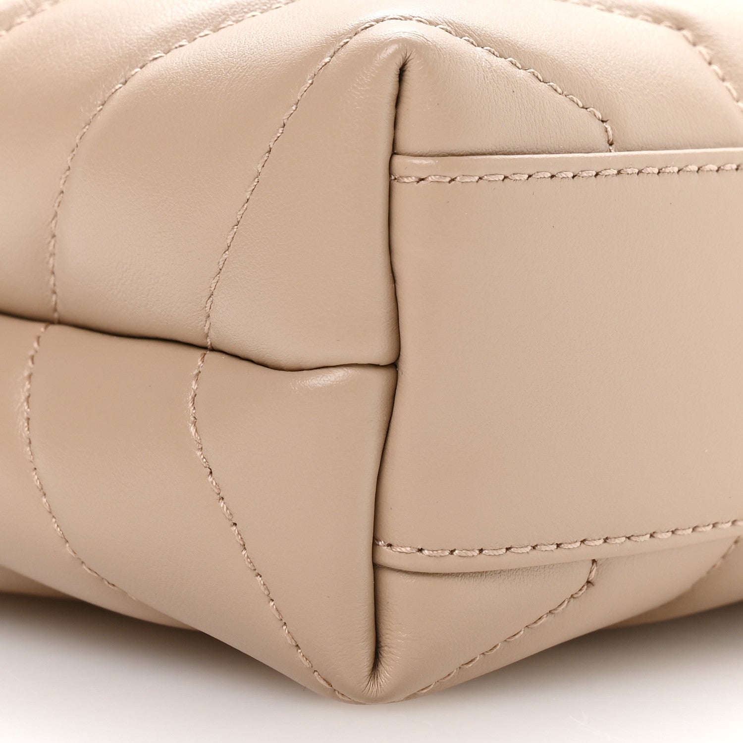Saint Laurent Calfskin Y Quilted Monogram Toy Loulou Crossbody Bag Dark Beige 9 of 11