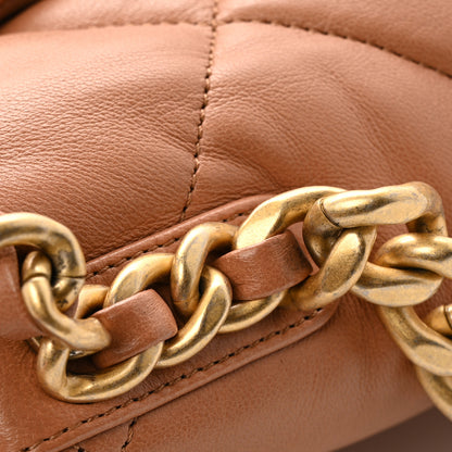 Chanel Lambskin Quilted Medium Chanel 19 Flap Brown 12 of 12