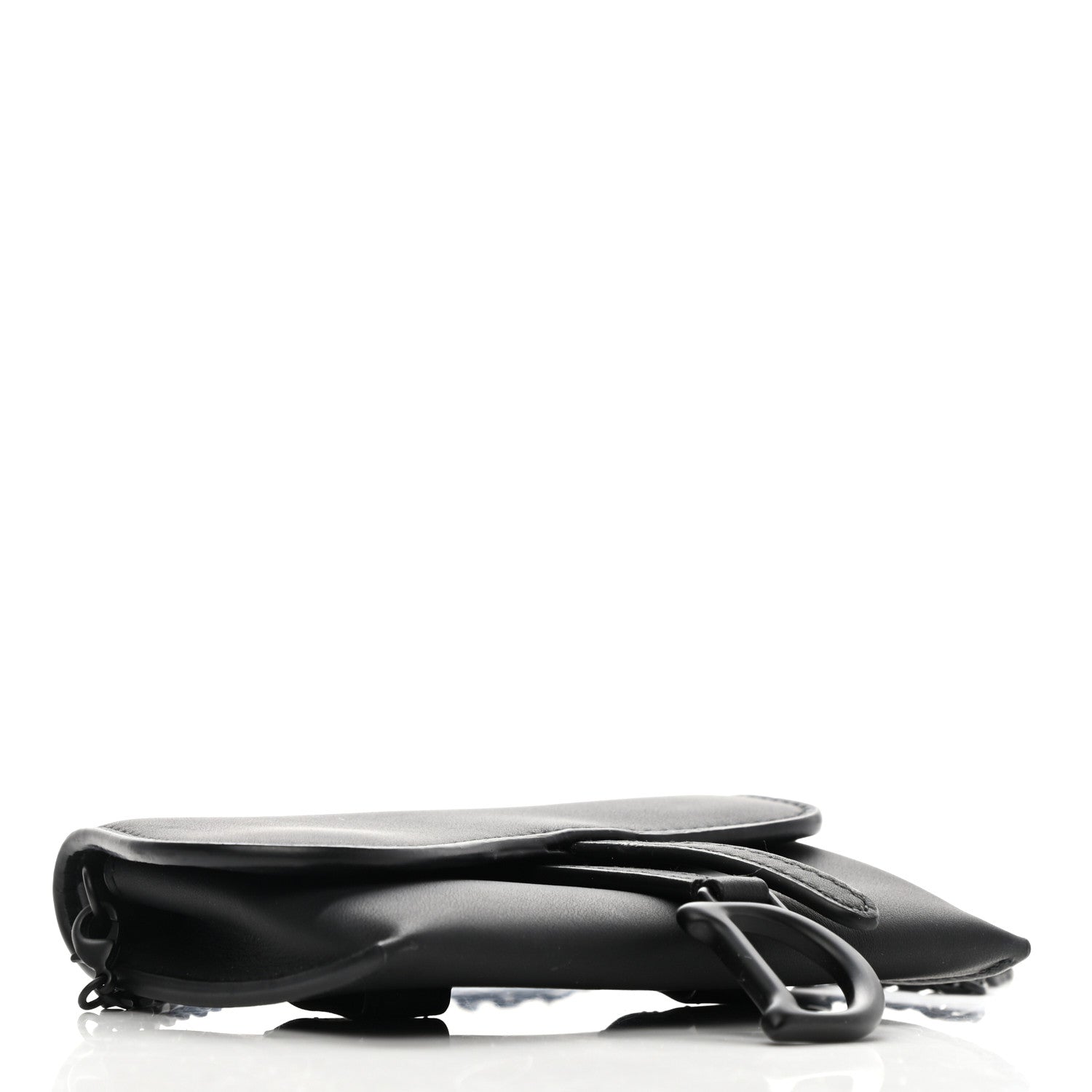 Christian Dior Ultra Matte Calfskin Nano Saddle Chain Pouch Black 4 of 9