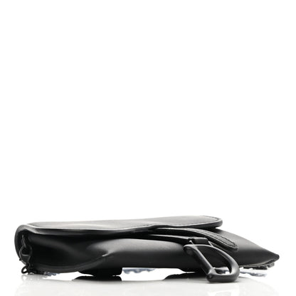 Christian Dior Ultra Matte Calfskin Nano Saddle Chain Pouch Black 4 of 9