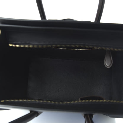 Celine Elephant Calfskin Mini Tri-Color Luggage Indigo 5 of 9