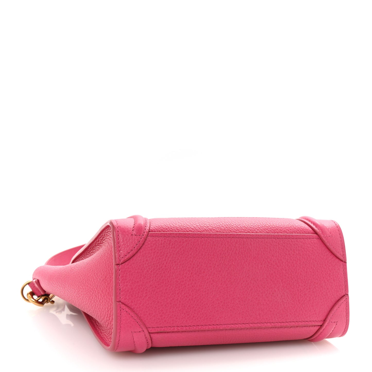 Drummed Calfskin Nano Luggage Fuchsia