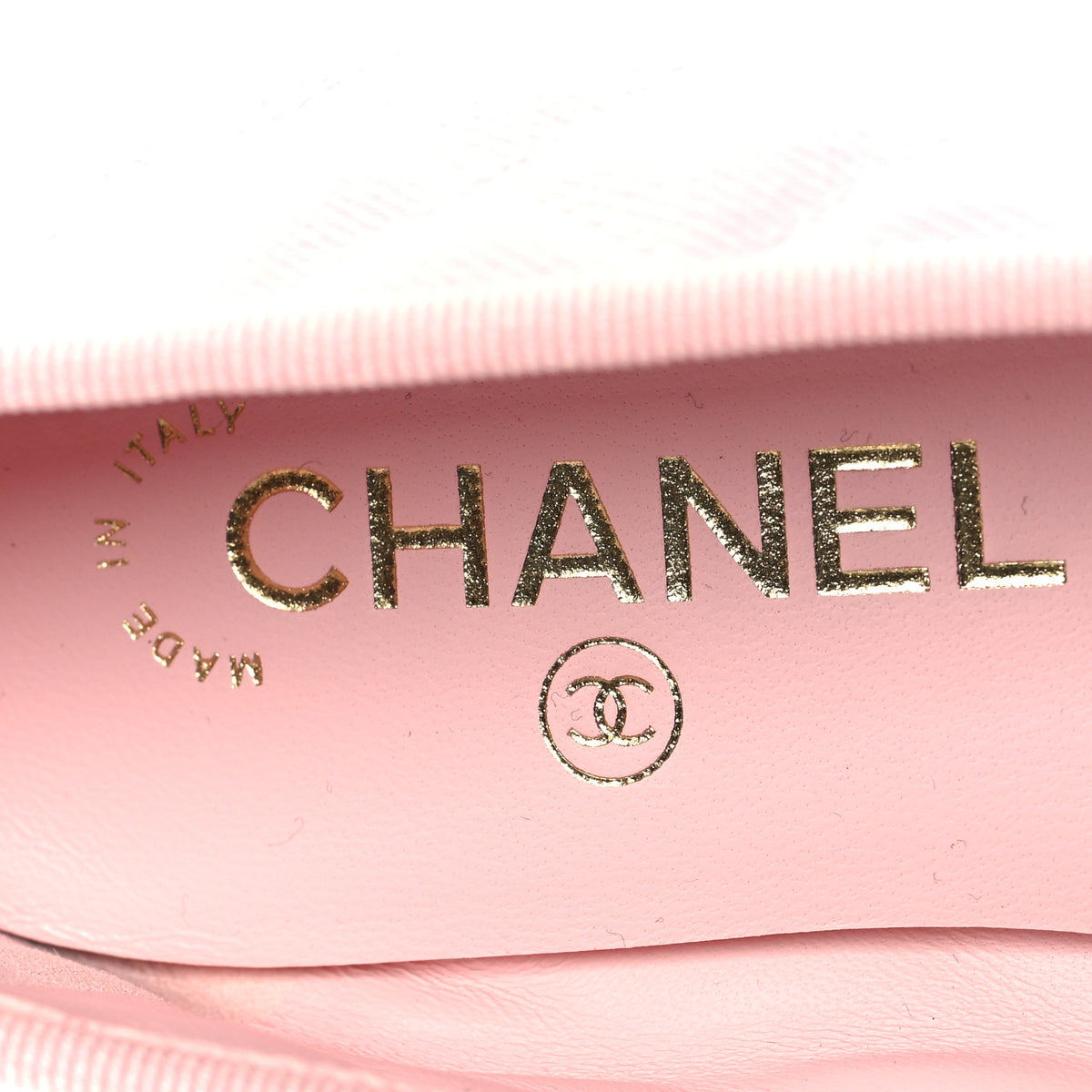 Chanel Denim CC Cap Toe Ballerina Flats 37.5 Light Pink 9 of 10