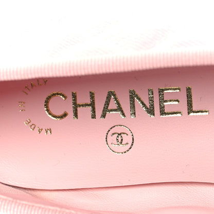 Chanel Denim CC Cap Toe Ballerina Flats 37.5 Light Pink 9 of 10
