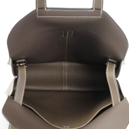 Hermes Taurillon Clemence Halzan 31 GM Etain 5 of 7