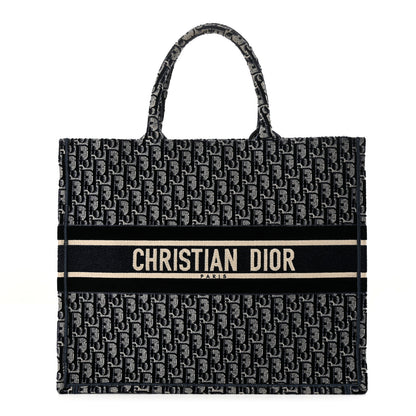 Christian Dior Oblique Velvet Large Book Tote Blue Multicolor 1 of 11