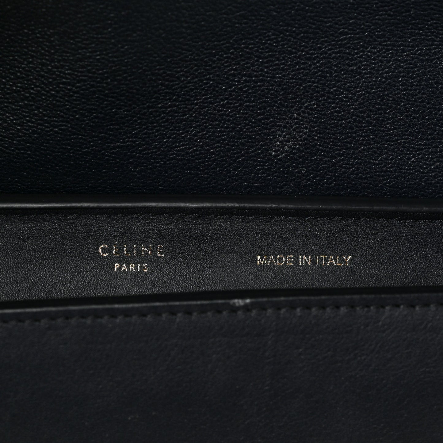 Smooth Calfskin Tri-Color Trapeze Metallic Blue