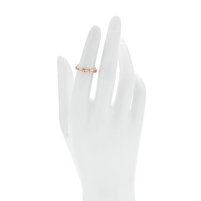 Tiffany 18K Rose Gold Diamond Logo Band Ring 49 4.75 2 of 4