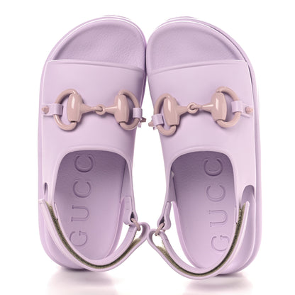 Gucci Soft Rubber Horsebit Touch Womens Strapped Sandals 36 Talc Pink 2 of 10