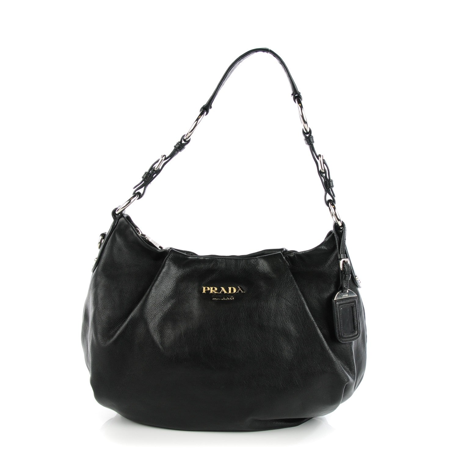Prada Soft Calf Hobo Black 1 of 8