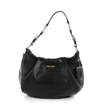 Prada Soft Calf Hobo Black 1 of 8