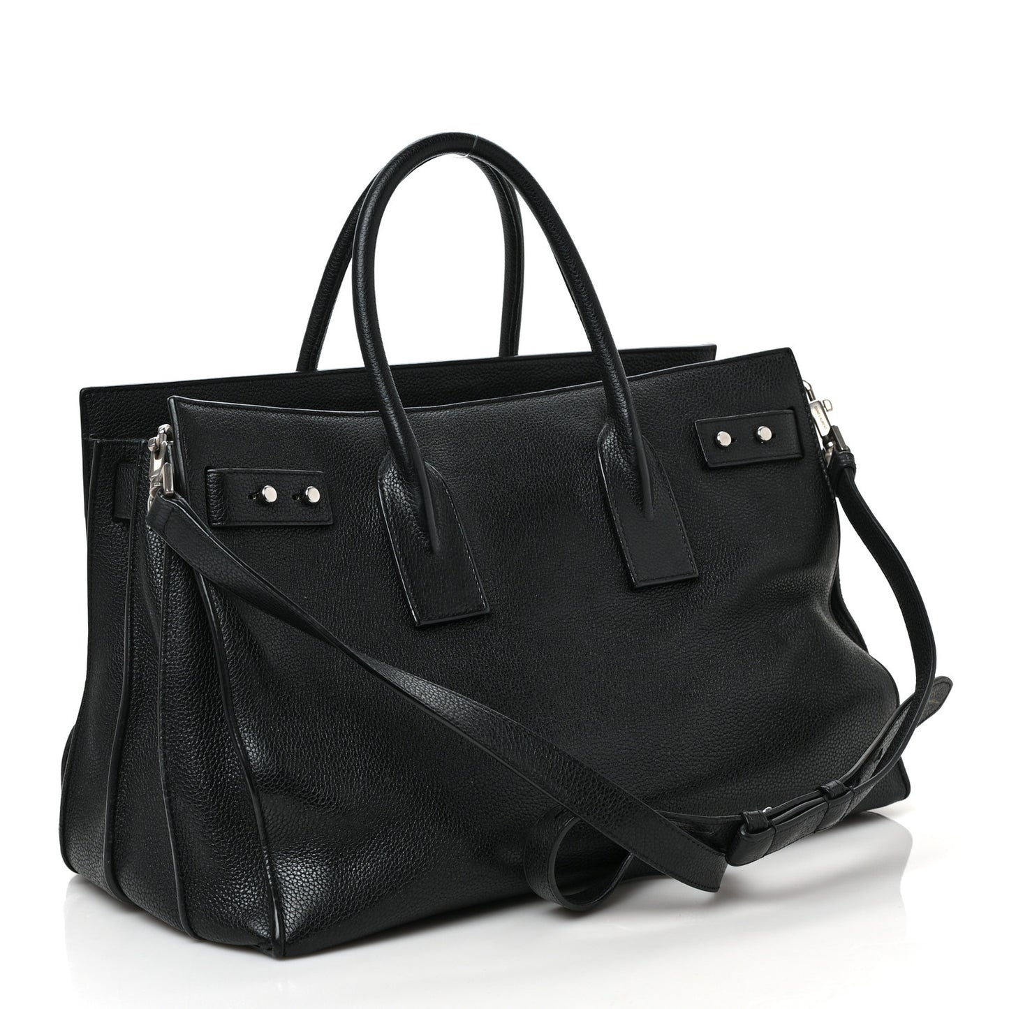 Grained Calfskin Medium Souple Sac De Jour Black
