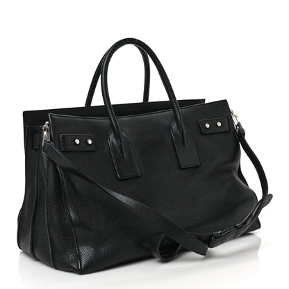 Saint Laurent Grained Calfskin Medium Souple Sac De Jour Black 2 of 8