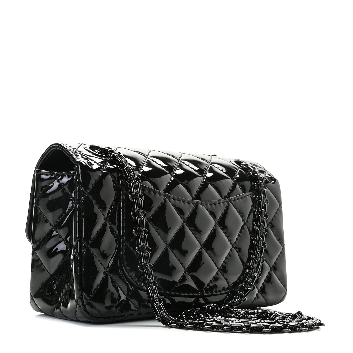 Chanel Patent Calfskin Quilted 2.55 Reissue Mini Flap So Black 3 of 10