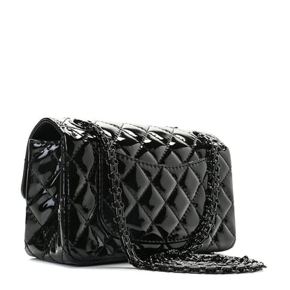Chanel Patent Calfskin Quilted 2.55 Reissue Mini Flap So Black 3 of 10