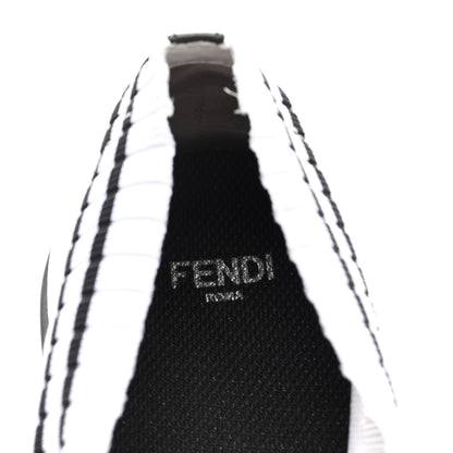 Fendi Stretch Yarn Stiff Band Rockoko Sneakers 35.5 Black White 7 of 8