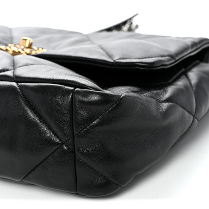 Chanel Lambskin Quilted Large Chanel 19 Flap Black 10 of 10
