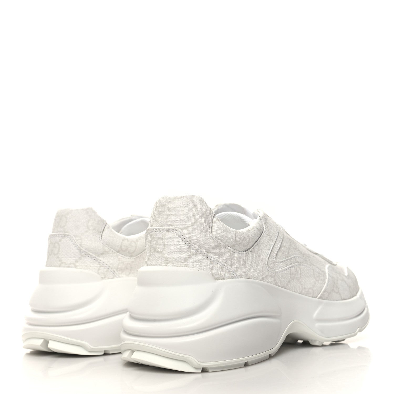 Gucci GG Supreme Monogram Womens Rhyton Sneakers 39 White 4 of 9