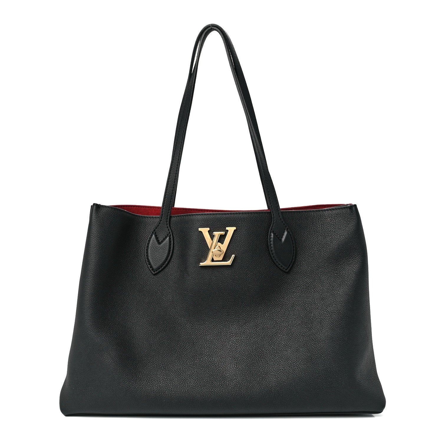 Louis Vuitton Grained Calfskin Lockme Shopper Black 1 of 10