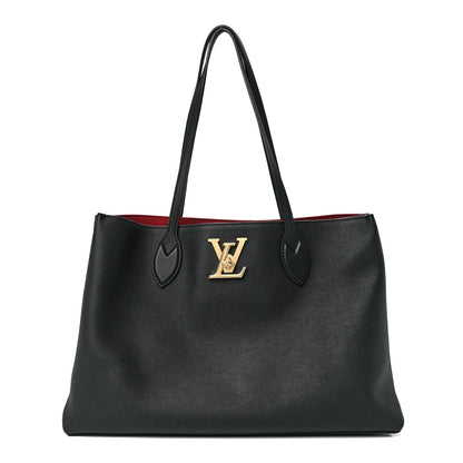 Louis Vuitton Grained Calfskin Lockme Shopper Black 1 of 10