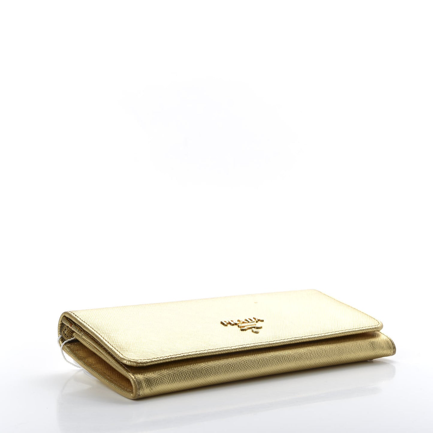 Saffiano Metal Continental Flap Wallet Platino