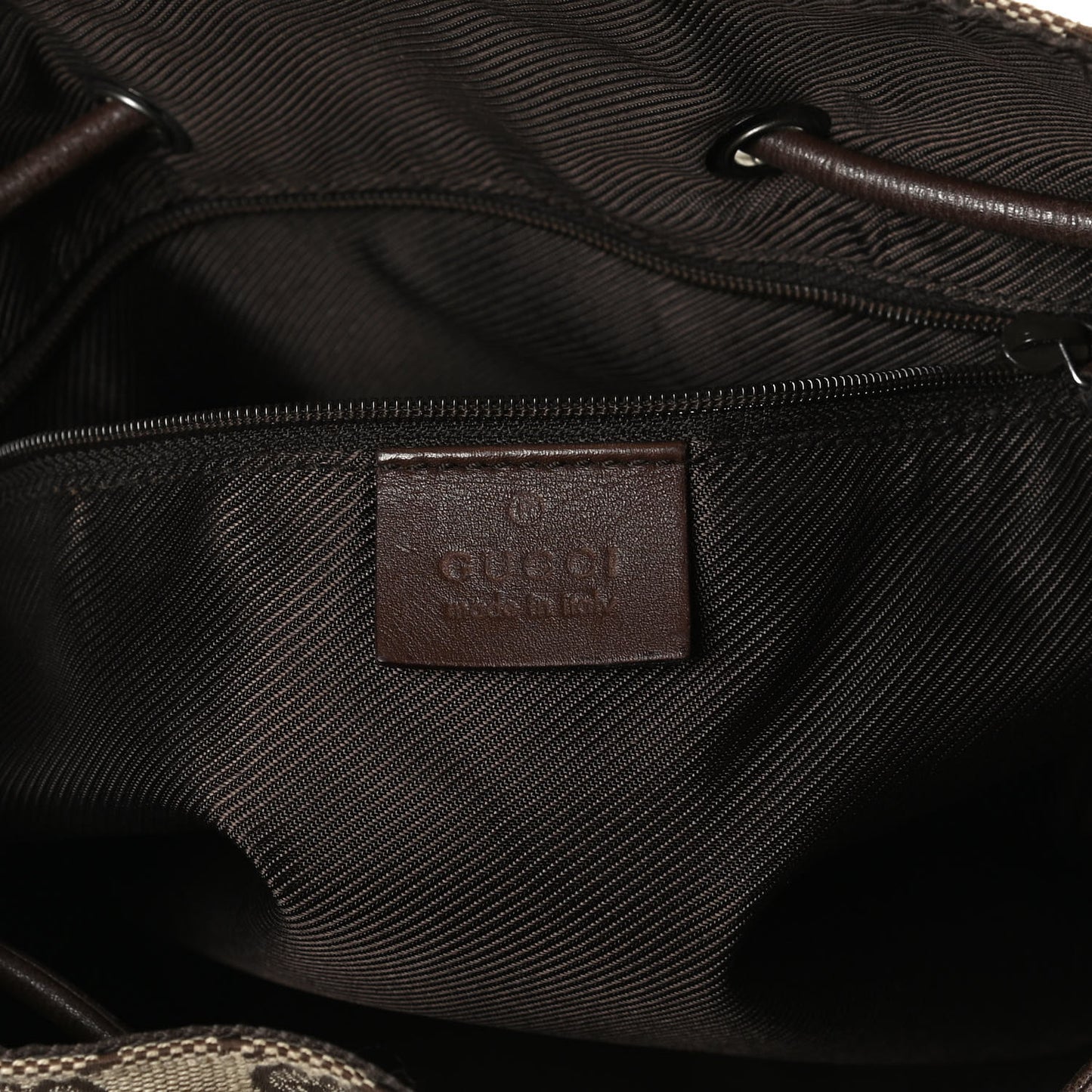 Monogram Small Drawstring Shoulder Bag Dark Brown