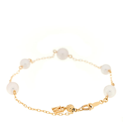 Mikimoto 18K Yellow Gold Akoya Pearl 6mm Station Bracelet 2 of 4