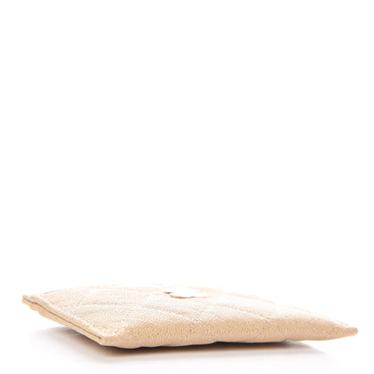 Chanel Iridescent Caviar Quilted Card Holder Beige 4 of 9
